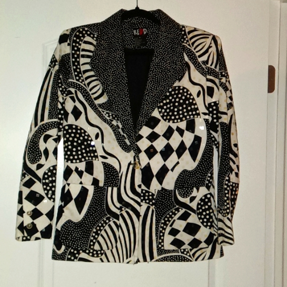 Stunning black and White Redd Mean Blazer